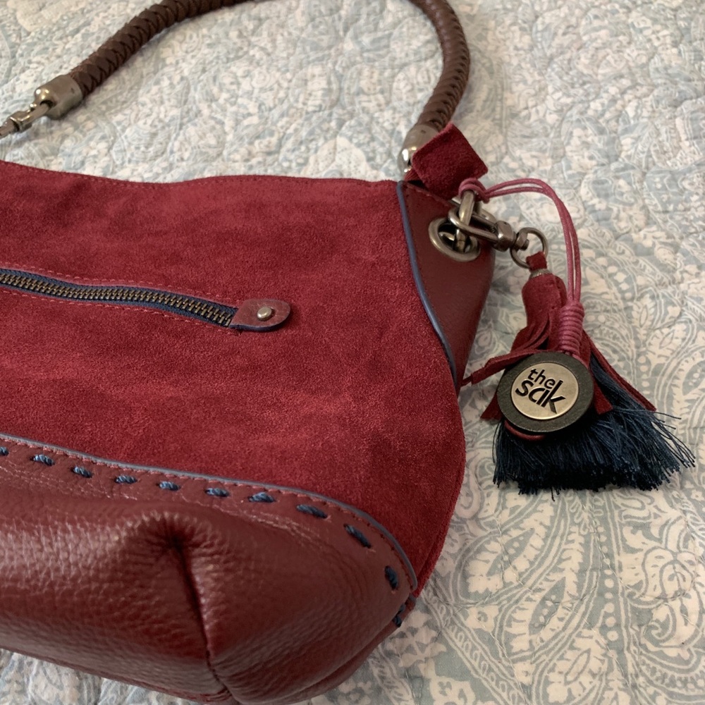 Sak burgundy leather bag